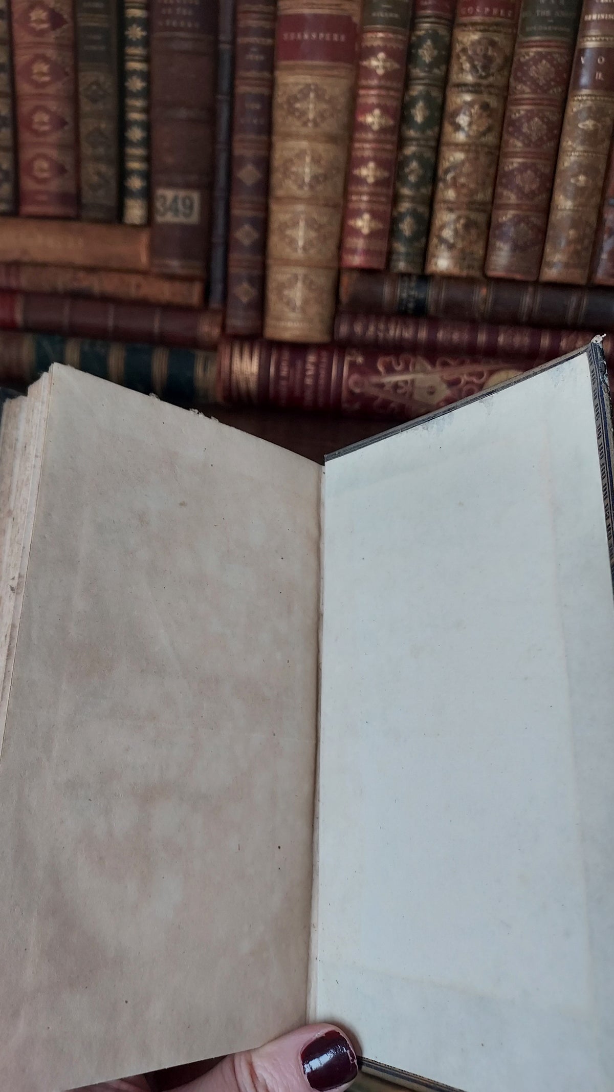 1845 Histoire d'Angleterre | Navy & Gold Cartonnage Binding