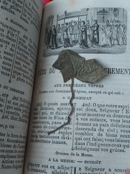 1870s Paroissien Romain: First Communion, A. A. Initials