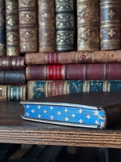 1874 Les Apprêts du beau jour: First Communion Book feat. Blue Pages & Fleur-De-Lis