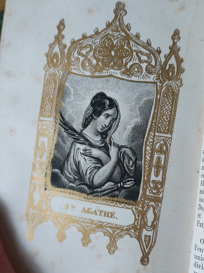 1838 Paroissien Complet | Green Velvet & Cross Clasp
