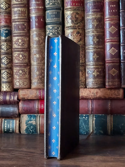 1874 Les Apprêts du beau jour: First Communion Book feat. Blue Pages & Fleur-De-Lis