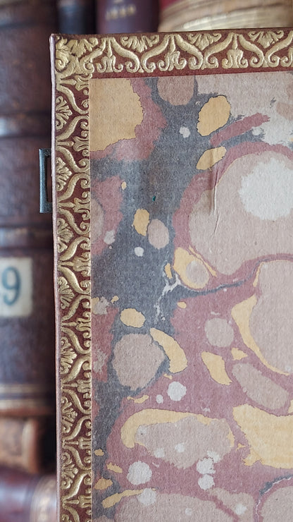 1902 Le Nouveau Testament & Prayer Card | Hand-Illuminated, Stamped by L. Angeli