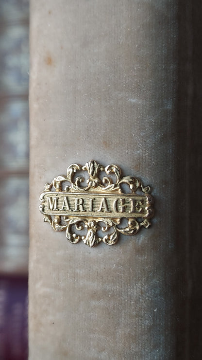1850s Livre de Mariage | Velvet Wedding Missal w/Large Intricate Clasp