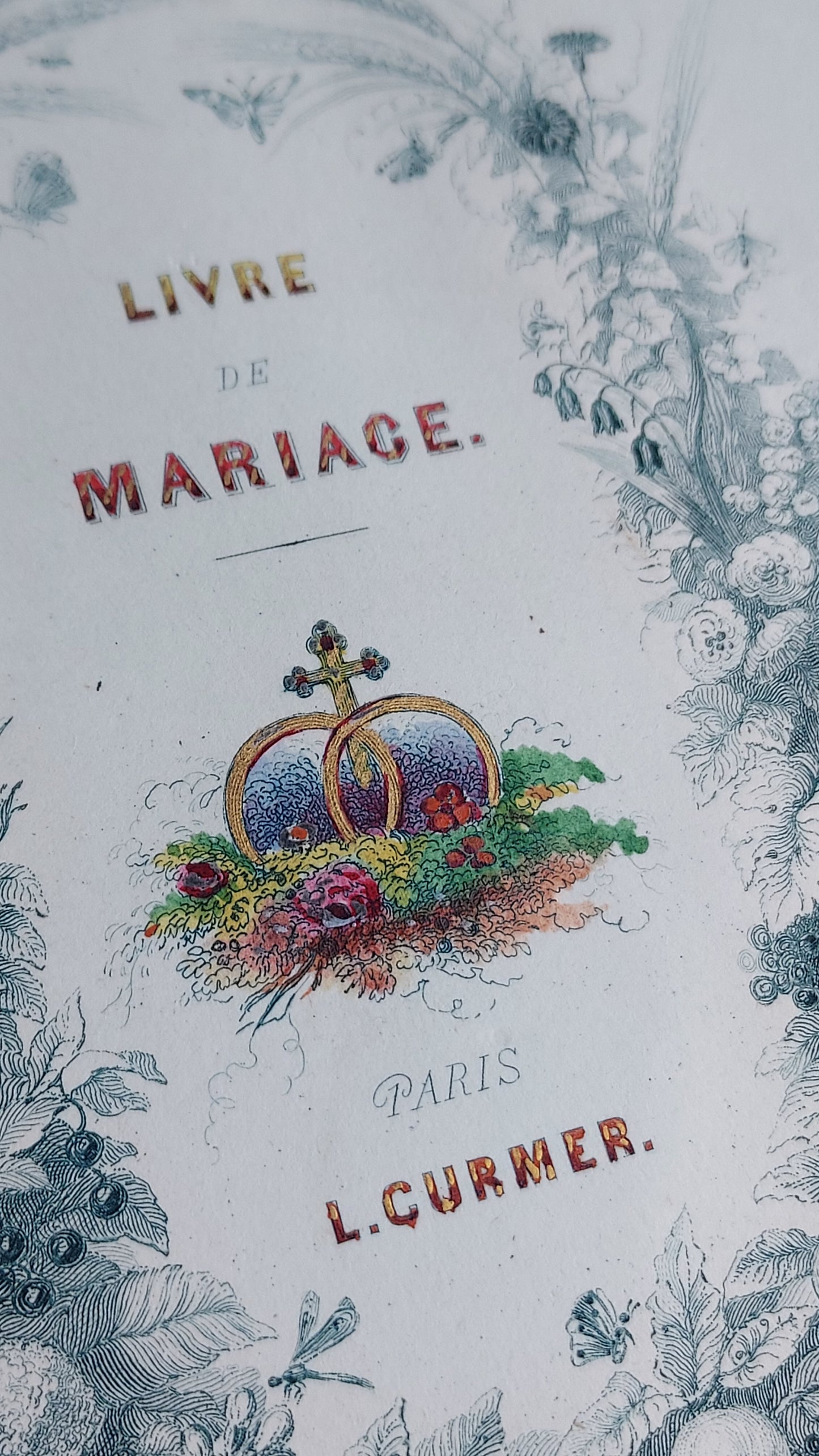 1850s Livre de Mariage | Velvet Wedding Missal w/Large Intricate Clasp
