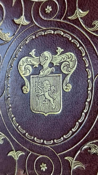 1902 Le Nouveau Testament & Prayer Card | Hand-Illuminated, Stamped by L. Angeli