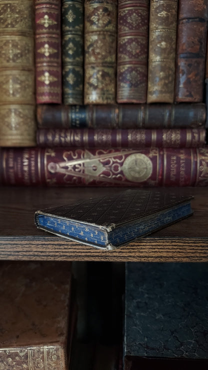 1850s L'Imitation de Jésus-Christ | Miniarture Star Binding w/Blue Gauffered Edges