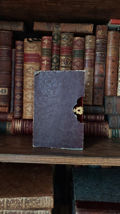 1846 Paroissien Latin-Français | Scarlet Velvet w/Large Gold Clasp