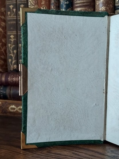 1838 Paroissien Complet | Green Velvet & Cross Clasp