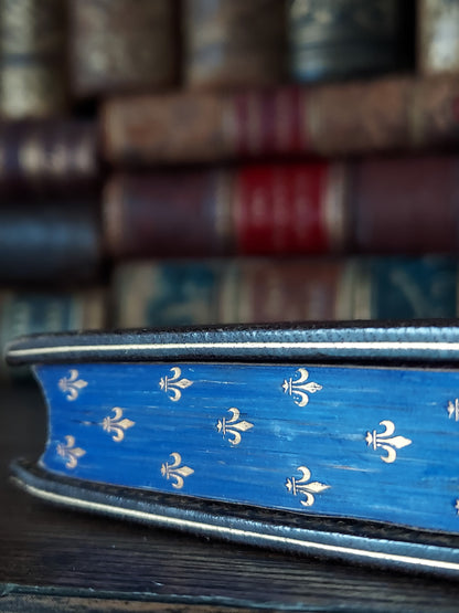1874 Les Apprêts du beau jour: First Communion Book feat. Blue Pages & Fleur-De-Lis
