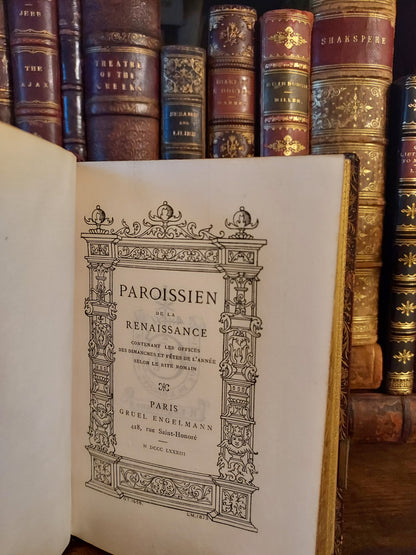 1887 Gruel Paroissien de la Renaissance | Latin Script Gauffered Edge