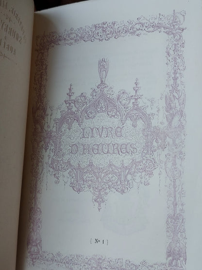 1860s Livre D'Heures Selon le Rit Romain: Gauffered Edges, Fleur-de-Lis Cover