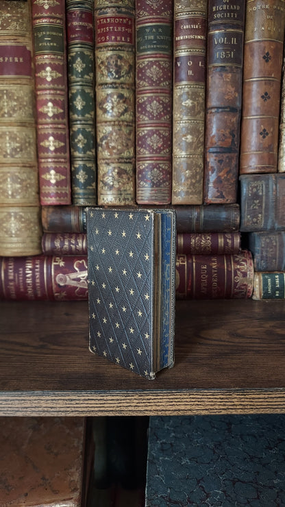 1850s L'Imitation de Jésus-Christ | Miniarture Star Binding w/Blue Gauffered Edges