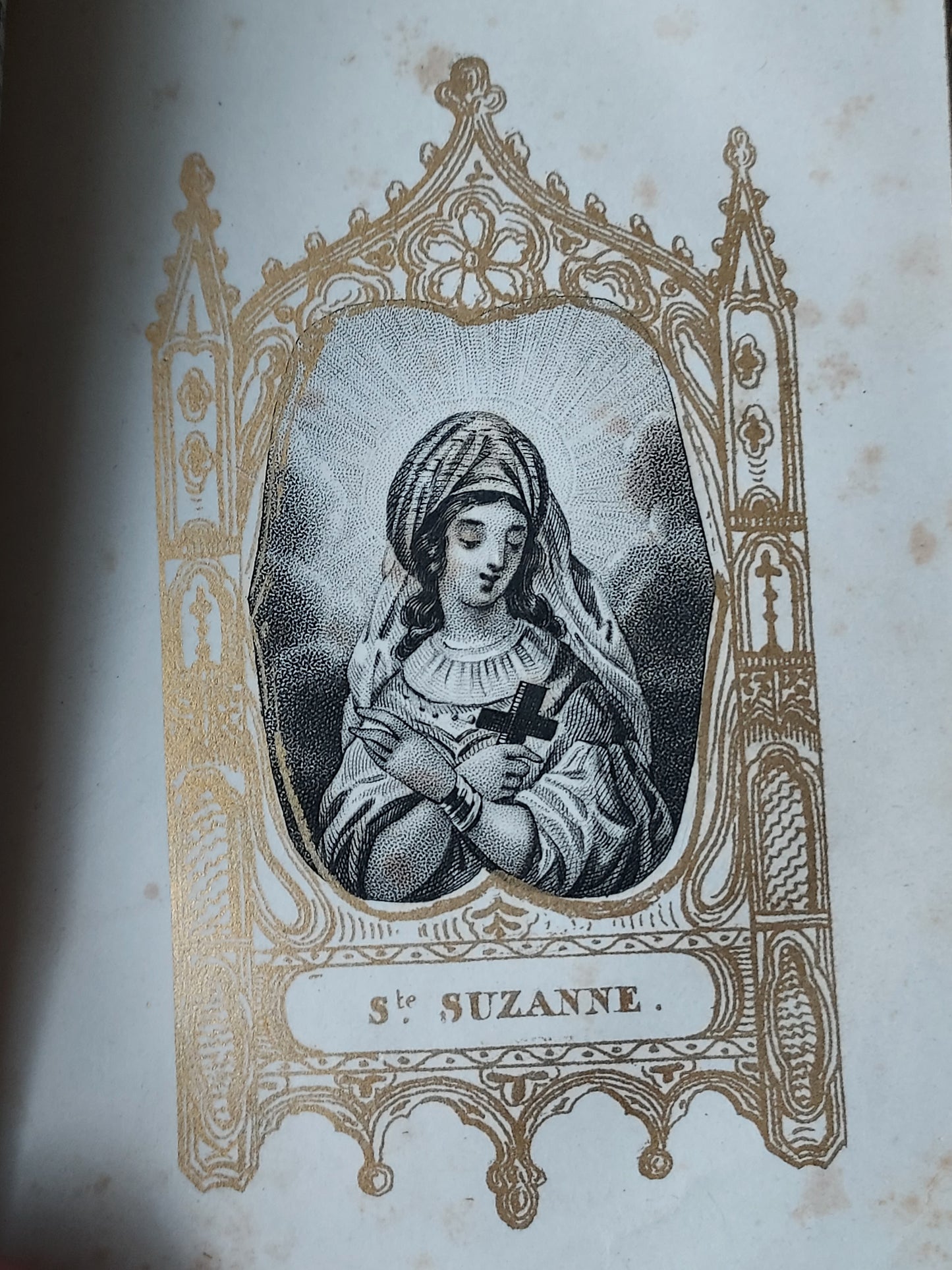 1838 Paroissien Complet | Green Velvet & Cross Clasp