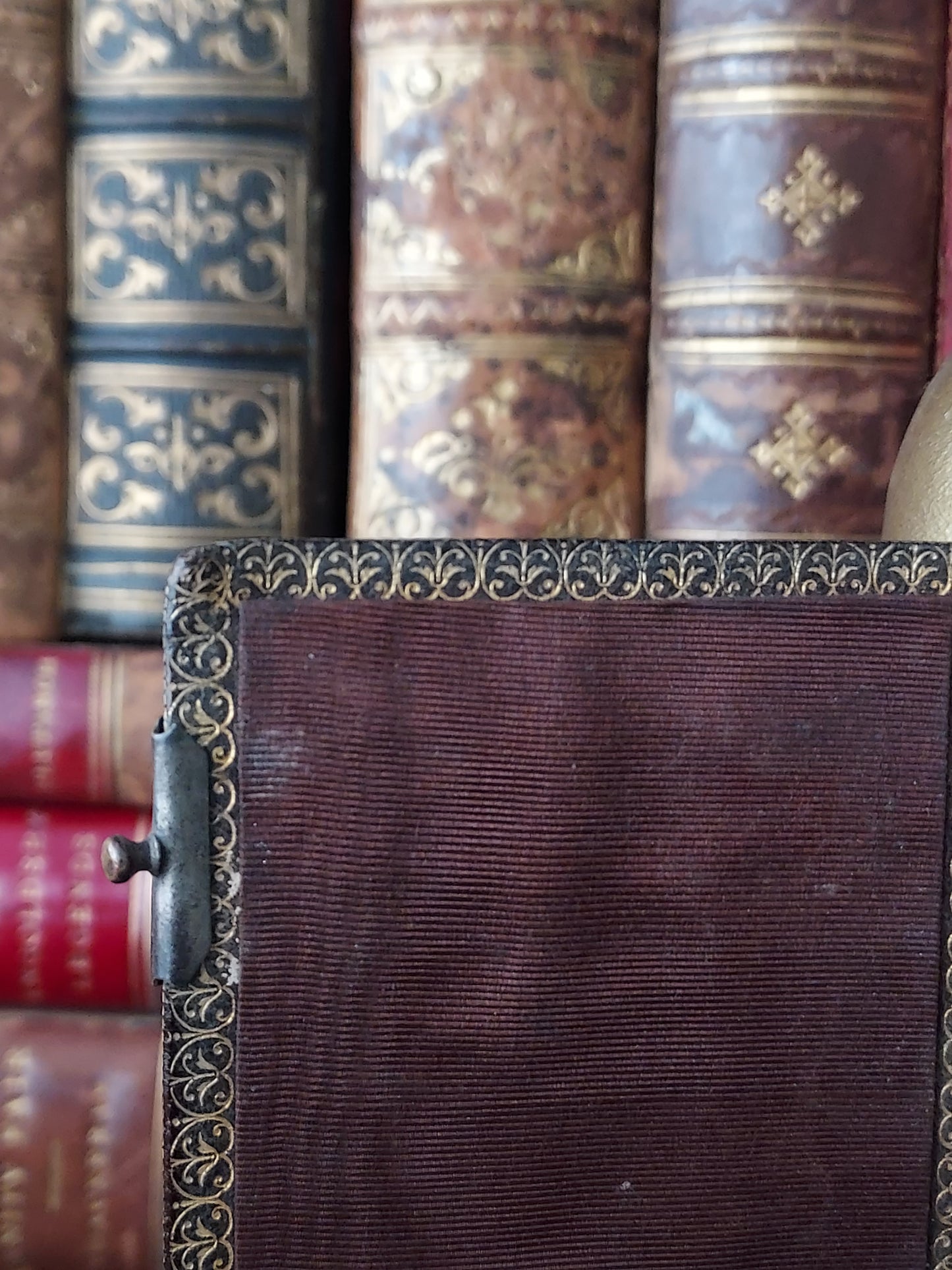 1859 Petit Paroissien | Red Gauffered Page Edges and Gothic Double Clasp