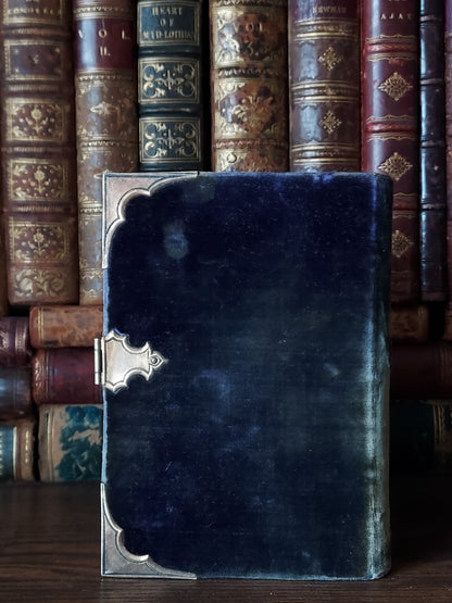 19th-century La Giornata del Cristiano | Blue Velvet & a Cross Clasp