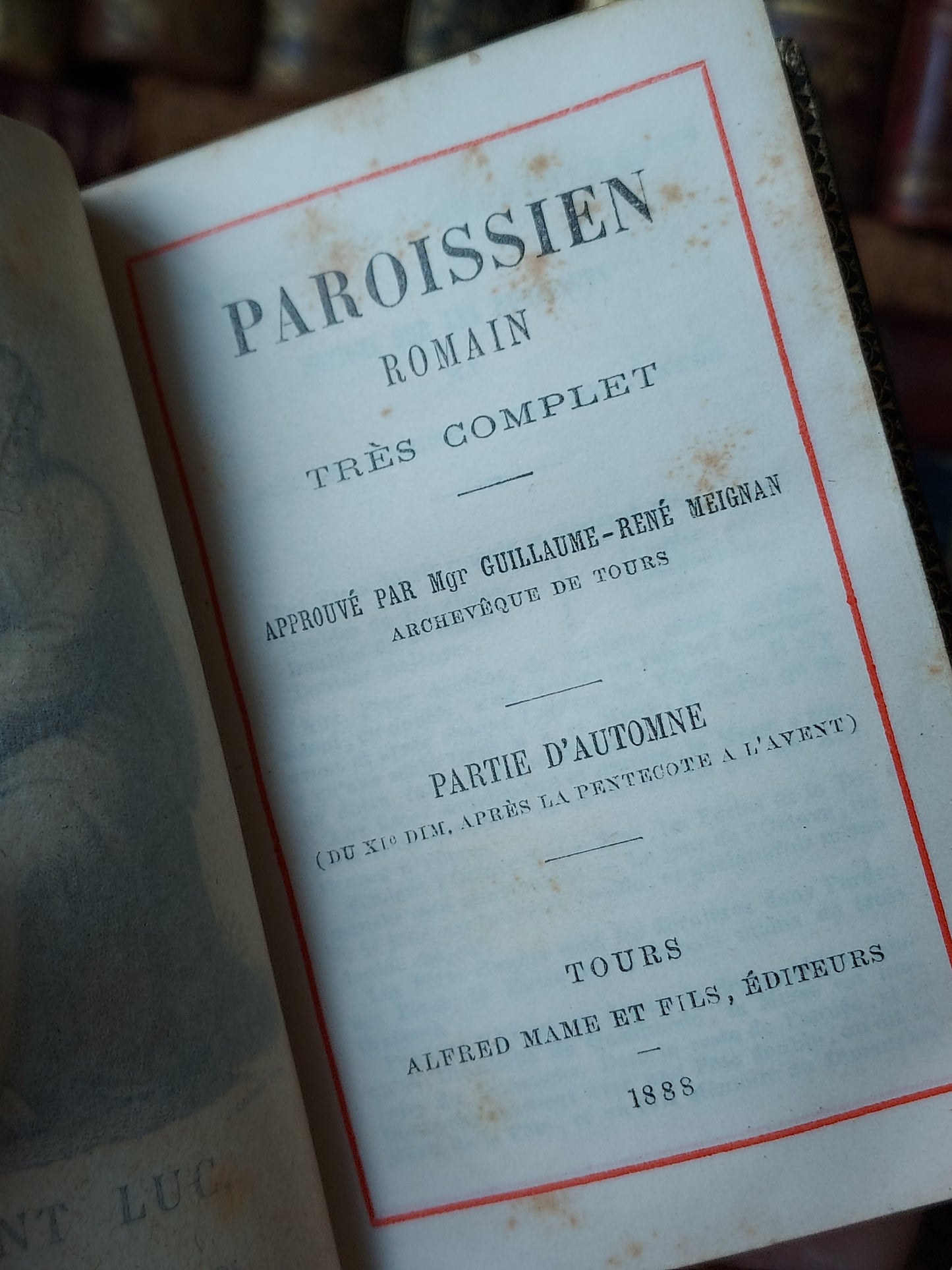 1888 Paroissien Romain Partie d'automne| Hidden Marble Foreedge