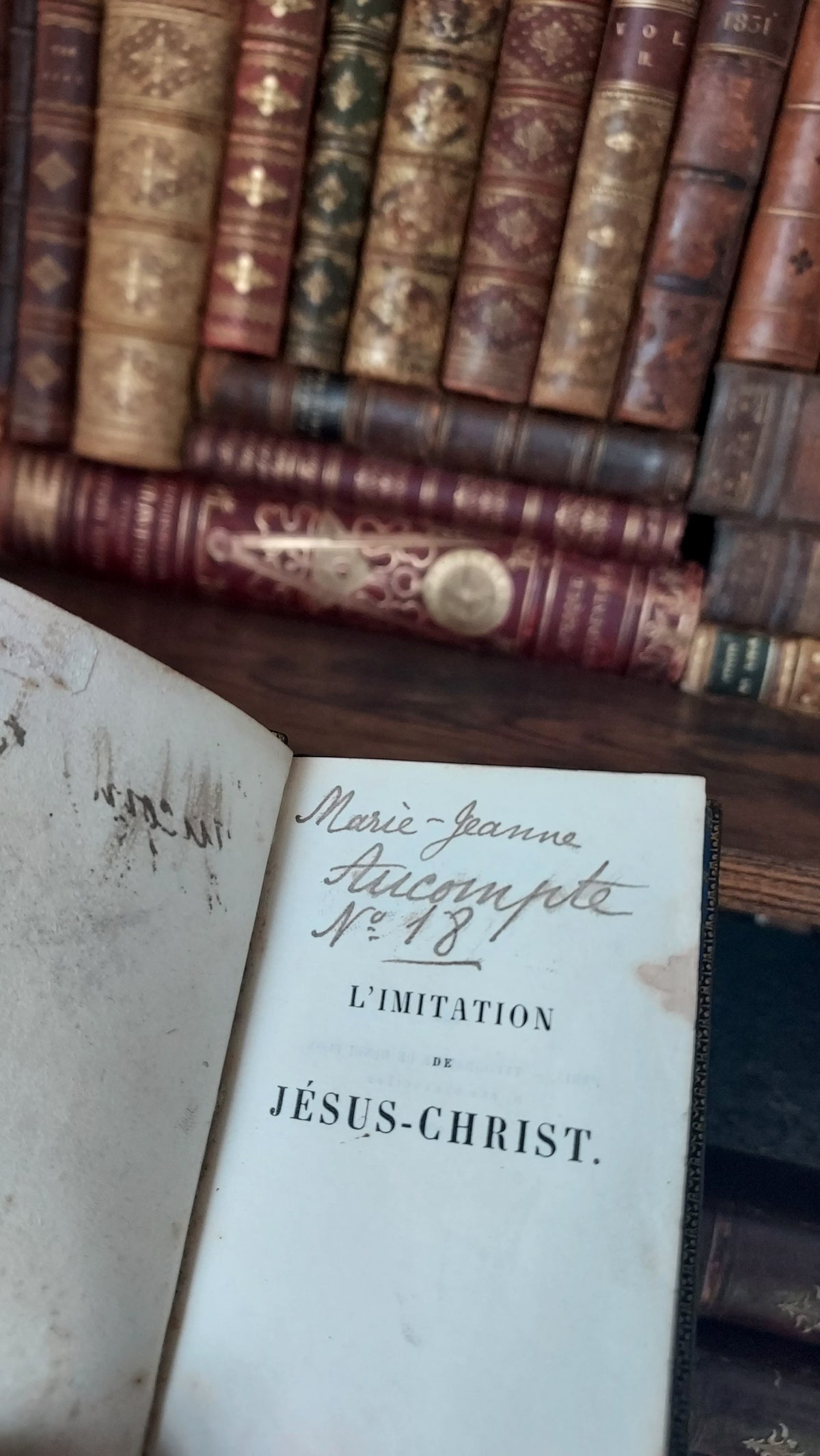 1850s L'Imitation de Jésus-Christ | Miniarture Star Binding w/Blue Gauffered Edges