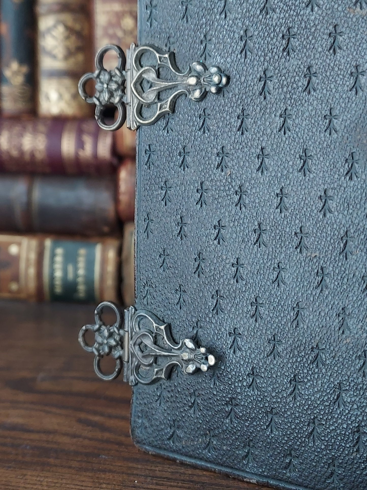 1859 Petit Paroissien | Red Gauffered Page Edges and Gothic Double Clasp