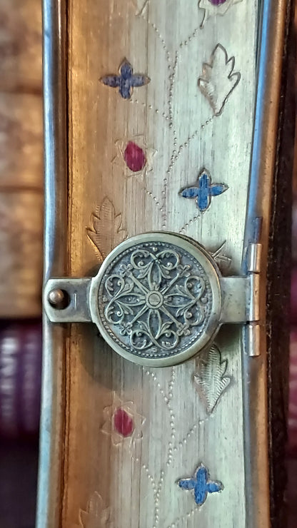 1850s Parioissien Romain | Hand-Painted Gauffered Edges w/Clasp
