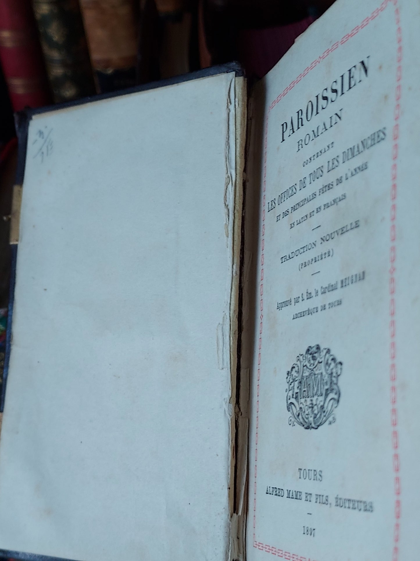 1897 Paroissien Romain | Floral Gauffered Edges