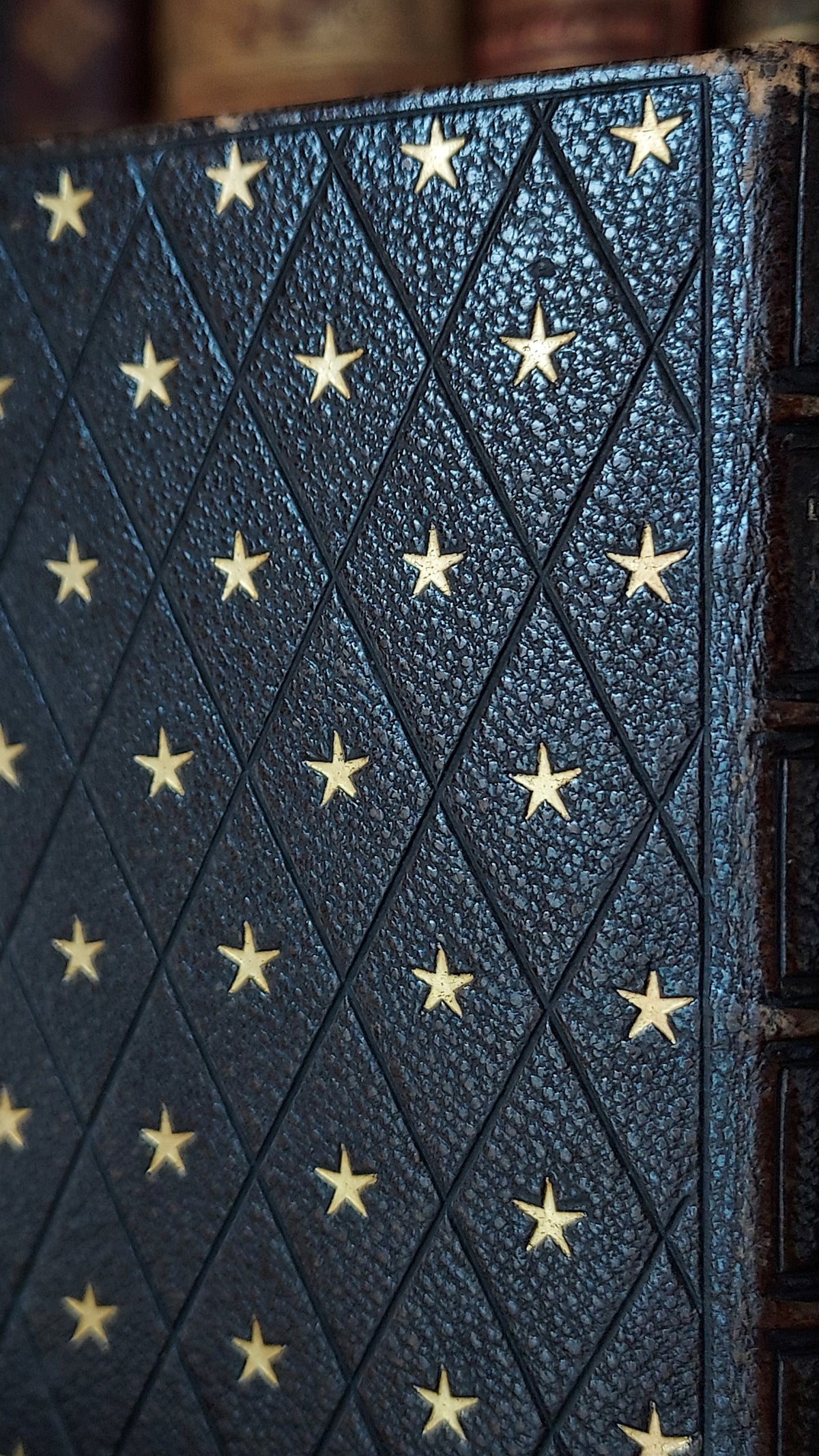 1850s L'Imitation de Jésus-Christ | Miniarture Star Binding w/Blue Gauffered Edges