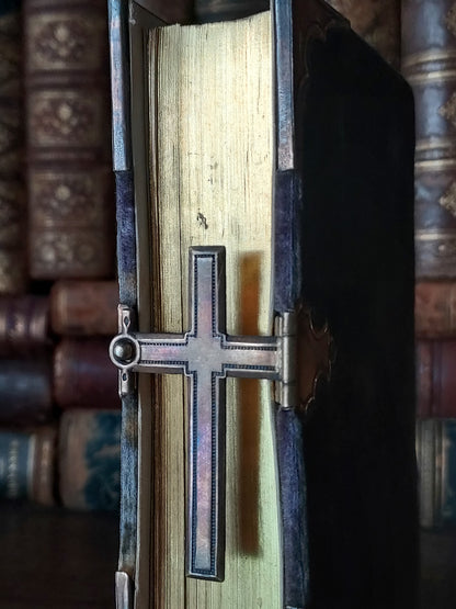 19th-century La Giornata del Cristiano | Blue Velvet & a Cross Clasp