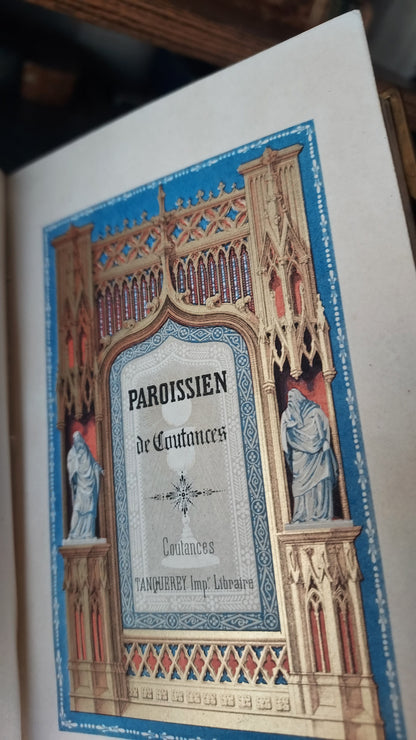 1846 Paroissien Latin-Français | Scarlet Velvet w/Large Gold Clasp