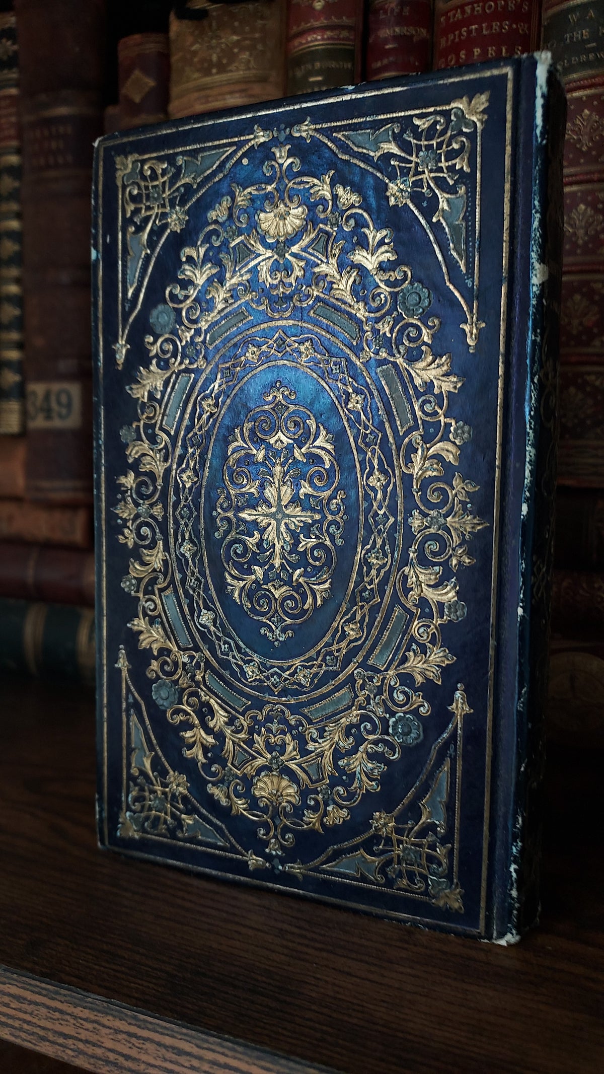1845 Histoire d'Angleterre | Navy & Gold Cartonnage Binding