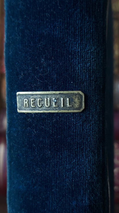 1846 Recueil de Prières | Blue Velvet Cover
