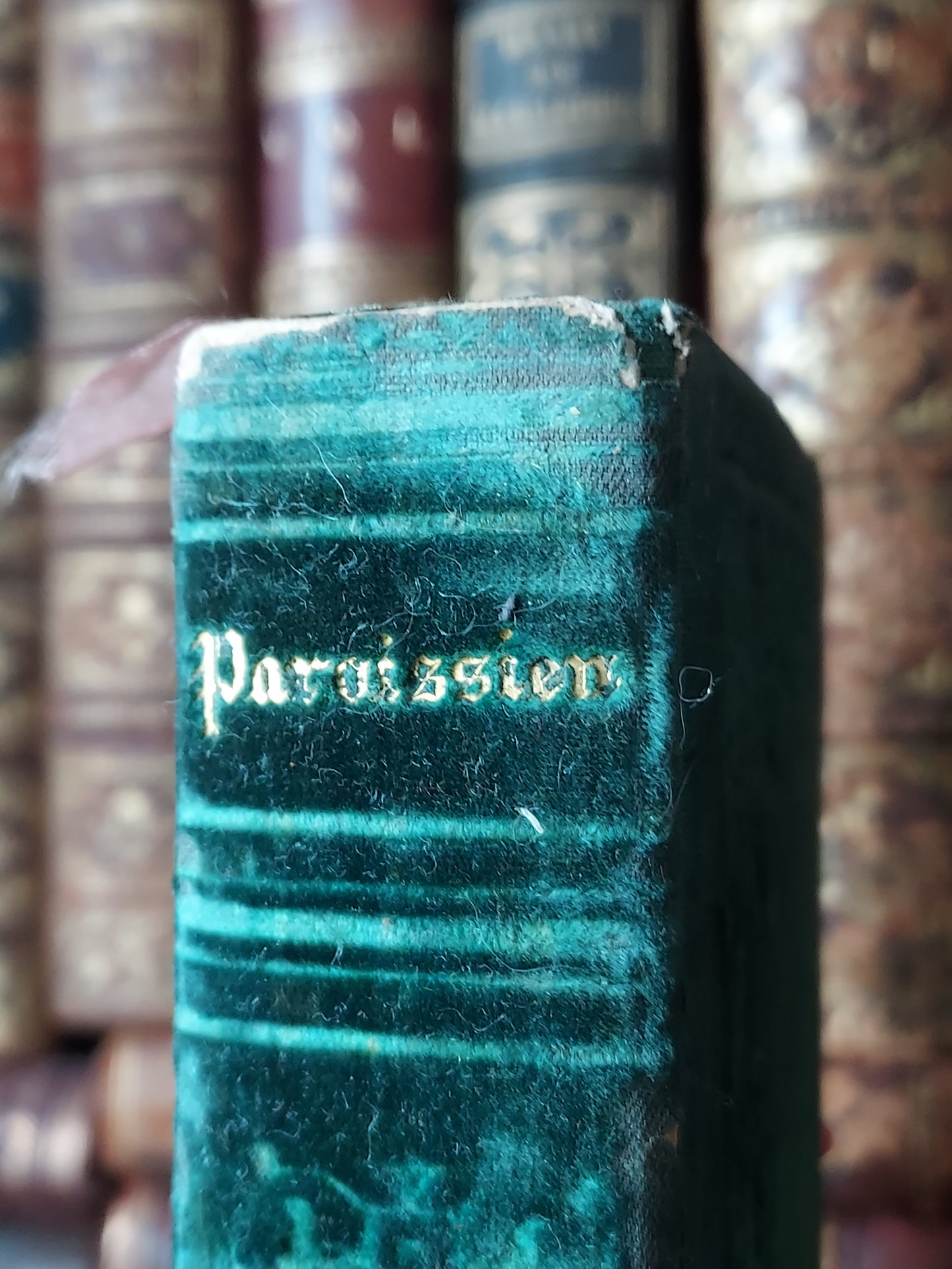 1838 Paroissien Complet | Green Velvet & Cross Clasp