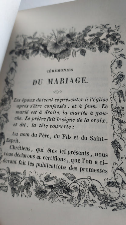 1850s Livre de Mariage | Velvet Wedding Missal w/Large Intricate Clasp