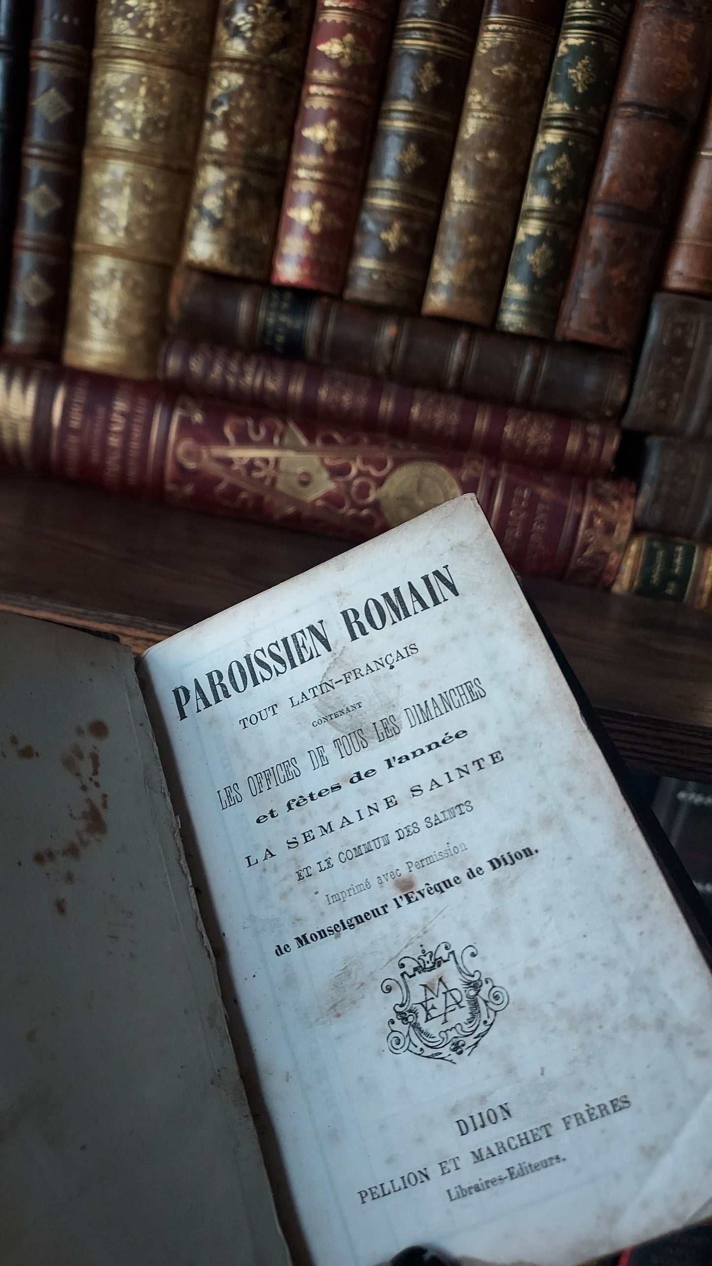 1870s Paroissien Romain | Red Ermine Gauffered Edge