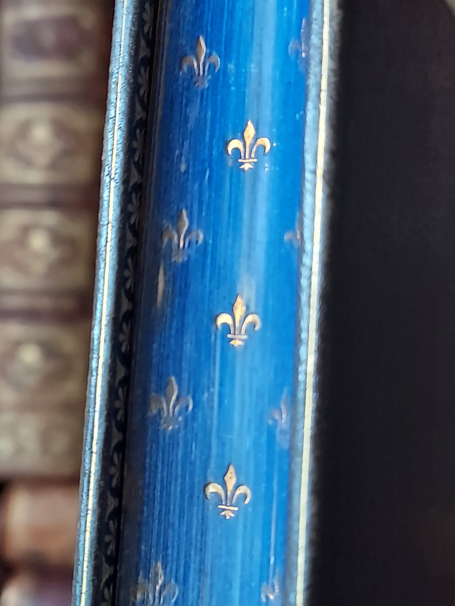1874 Les Apprêts du beau jour: First Communion Book feat. Blue Pages & Fleur-De-Lis