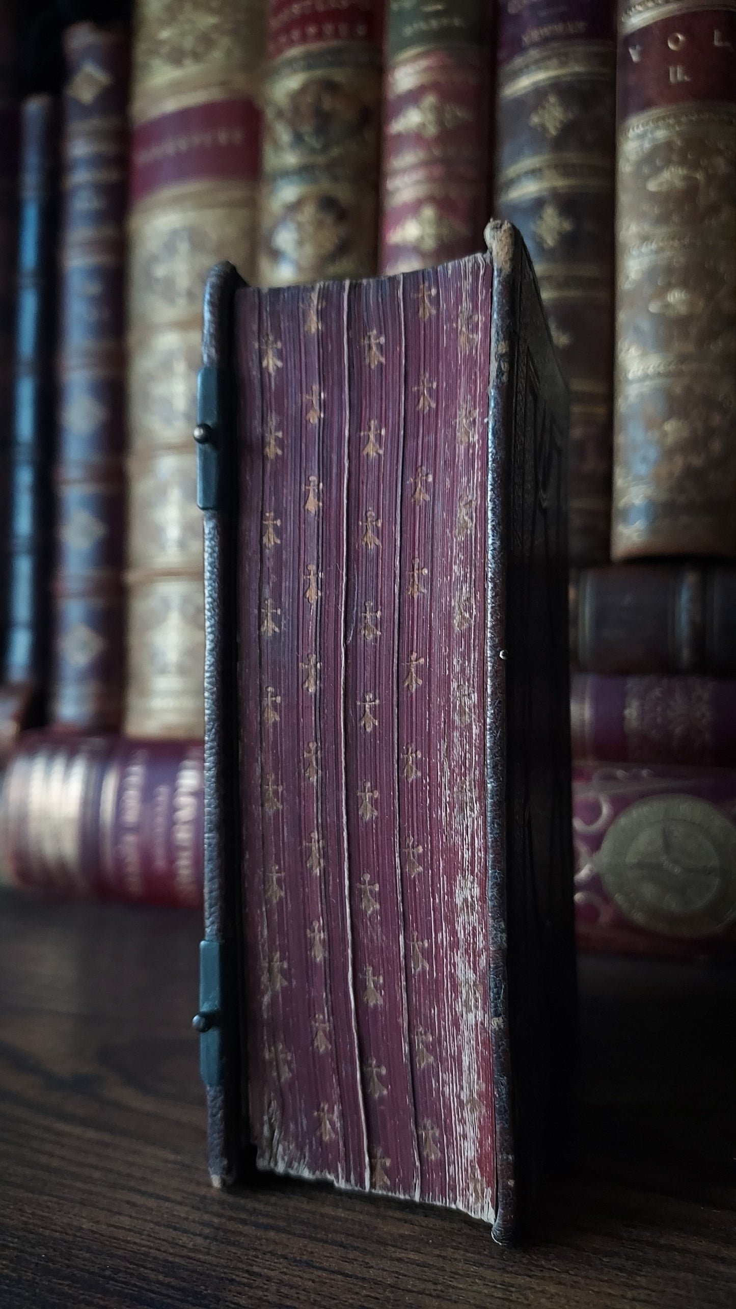 1870s Paroissien Romain | Red Ermine Gauffered Edge