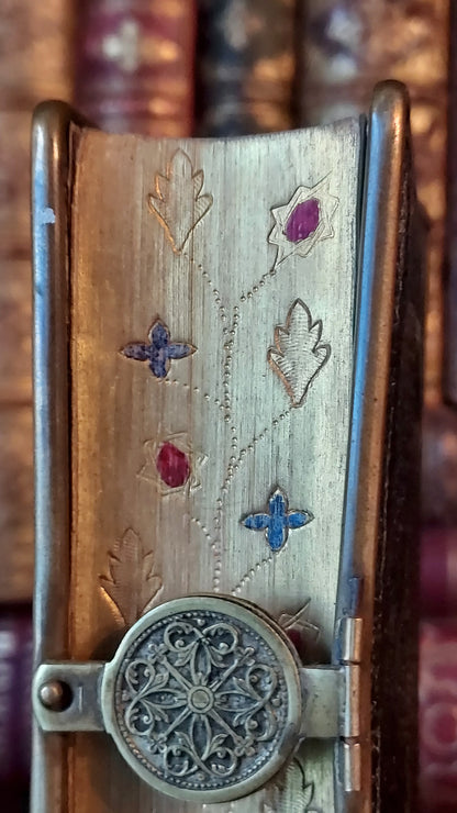 1850s Parioissien Romain | Hand-Painted Gauffered Edges w/Clasp