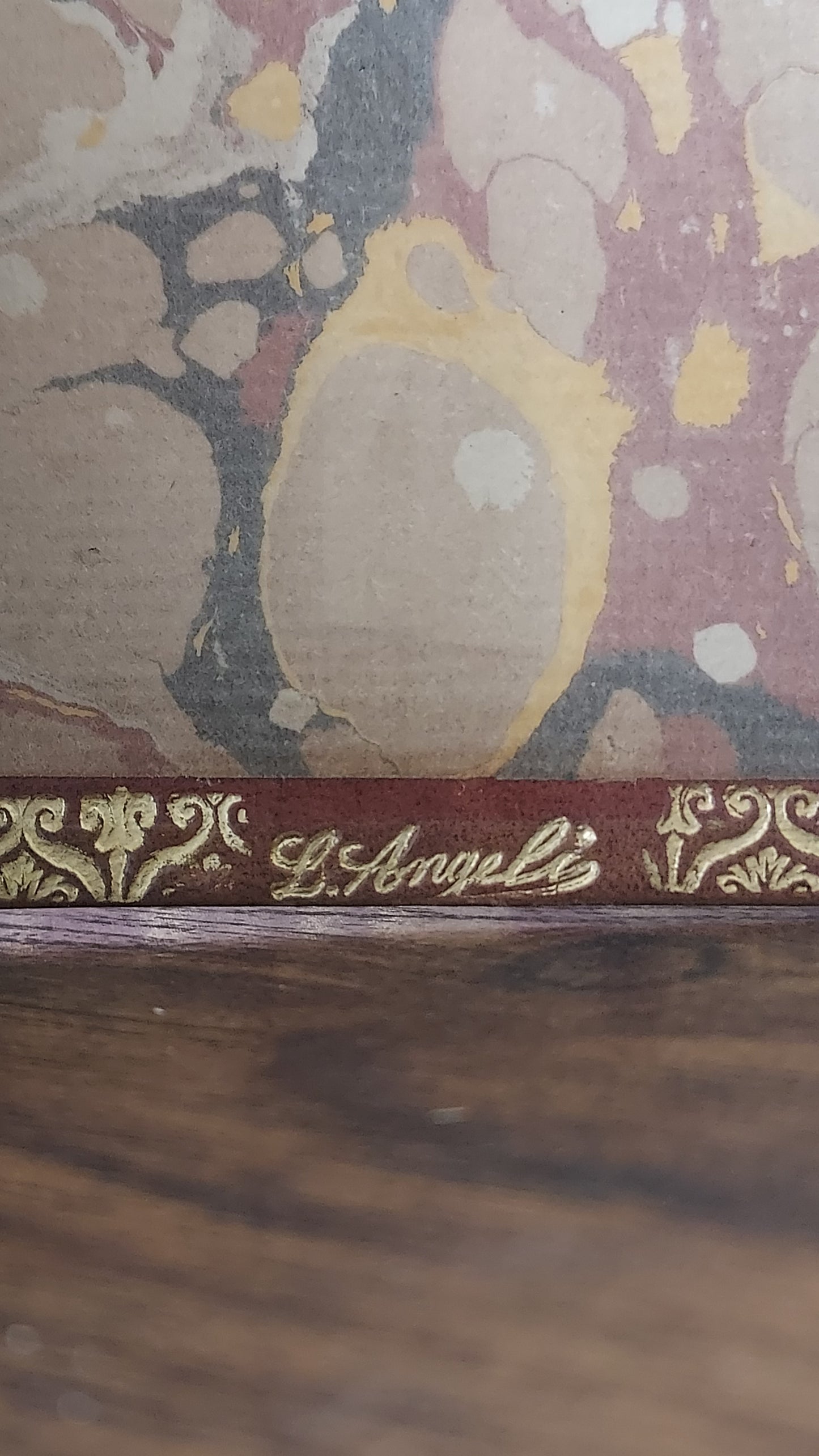 1902 Le Nouveau Testament & Prayer Card | Hand-Illuminated, Stamped by L. Angeli