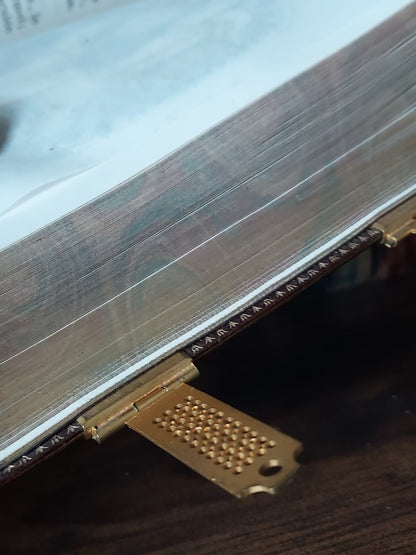 1873 Recueil de prieres: Ornate Double Clasp Binding w/ Paisley Fore-Edge Painting