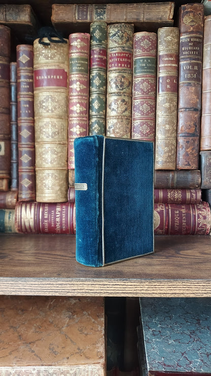 1846 Recueil de Prières | Blue Velvet Cover