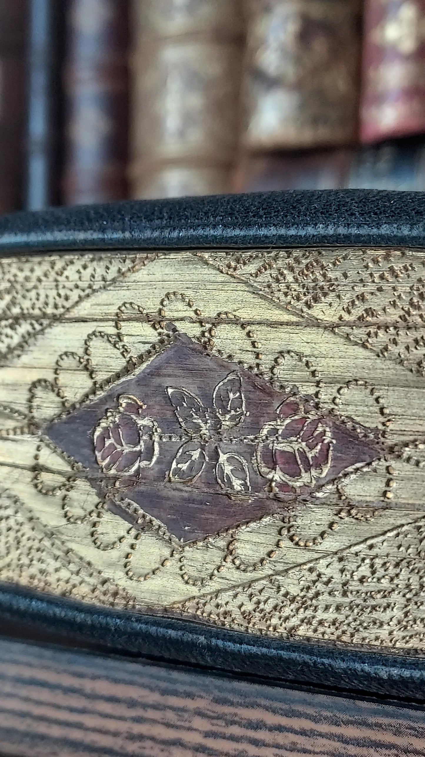 1897 Manuale di Filotea | Hand-Painted Rose Gauffered Edges