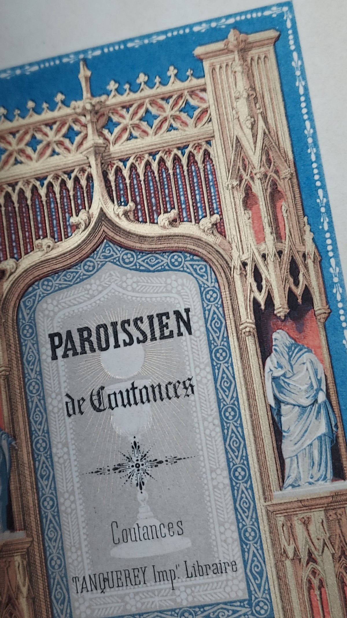 1846 Paroissien Latin-Français | Scarlet Velvet w/Large Gold Clasp