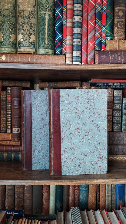 1867 Les Fleurs Animées | Grandville Brown Leather 2-Volume Set