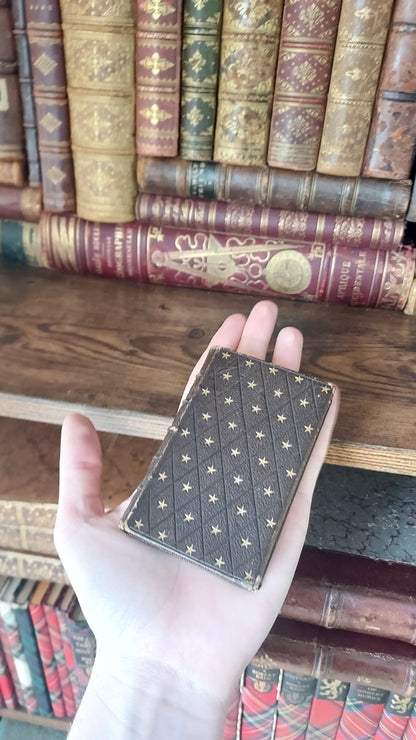 1850s L'Imitation de Jésus-Christ | Miniarture Star Binding w/Blue Gauffered Edges