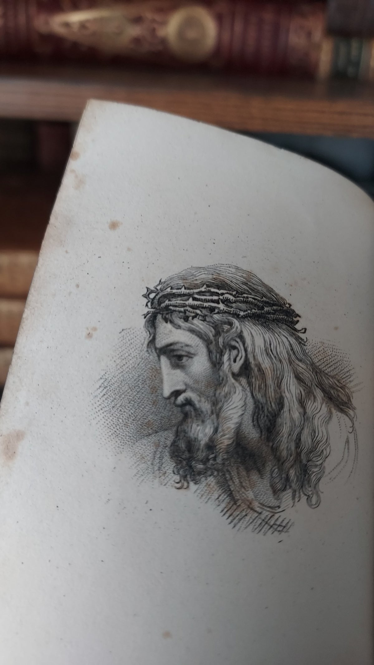 1850s L'Imitation de Jésus-Christ | Miniarture Star Binding w/Blue Gauffered Edges
