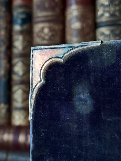 19th-century La Giornata del Cristiano | Blue Velvet & a Cross Clasp