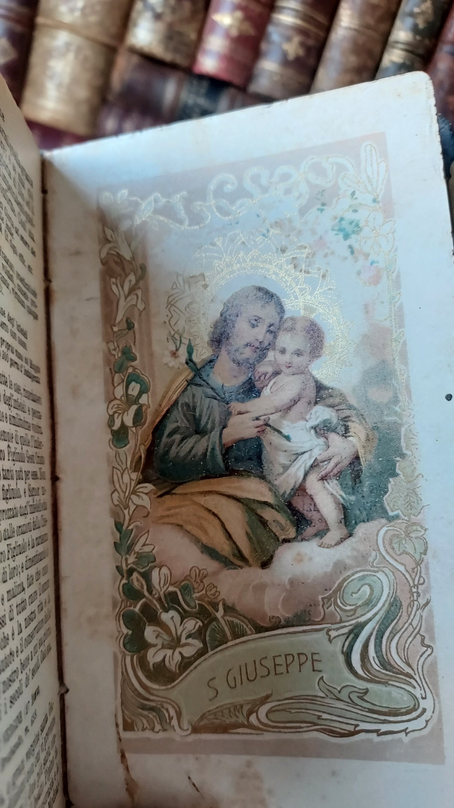 1897 Manuale di Filotea | Hand-Painted Rose Gauffered Edges