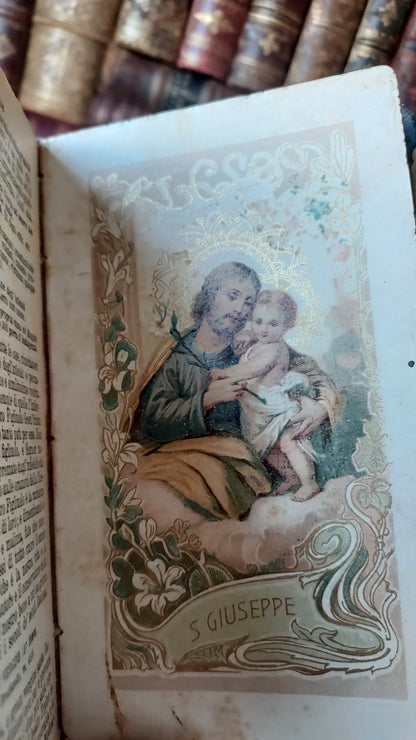 1897 Manuale di Filotea | Hand-Painted Rose Gauffered Edges
