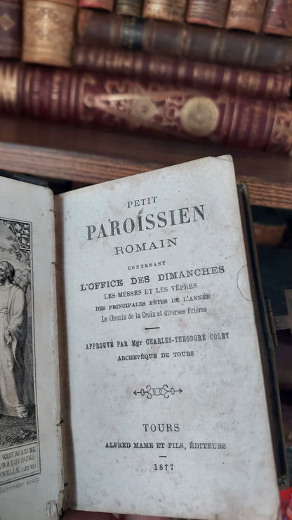 1877 Petit Paroissien Romain | Cross Clasp