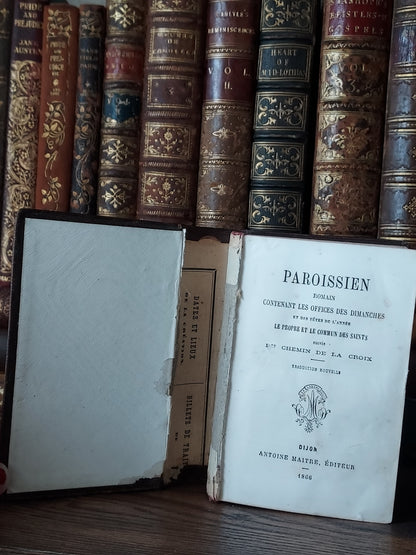 1866 Paroissien Romain | Red & Gold Ermine Edges