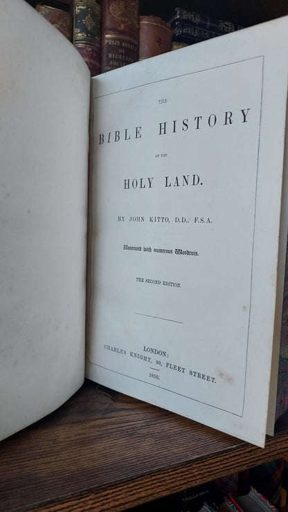 1850 The Bible History of the Holy Land | Harrow Fine Prize Binding