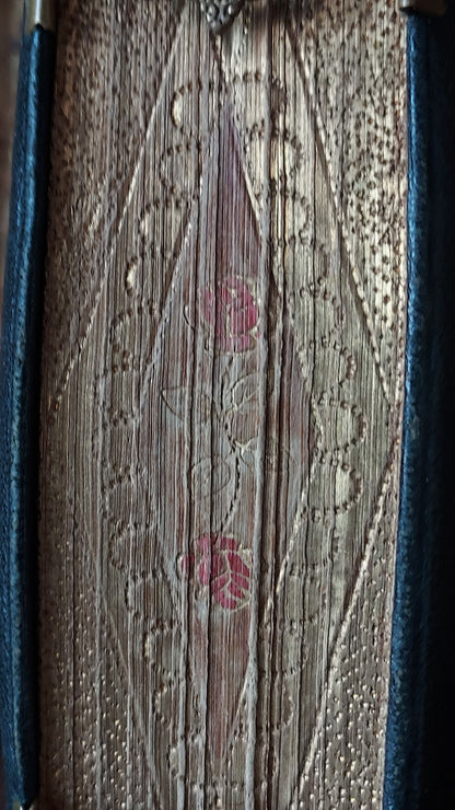 1897 Manuale di Filotea | Hand-Painted Rose Gauffered Edges